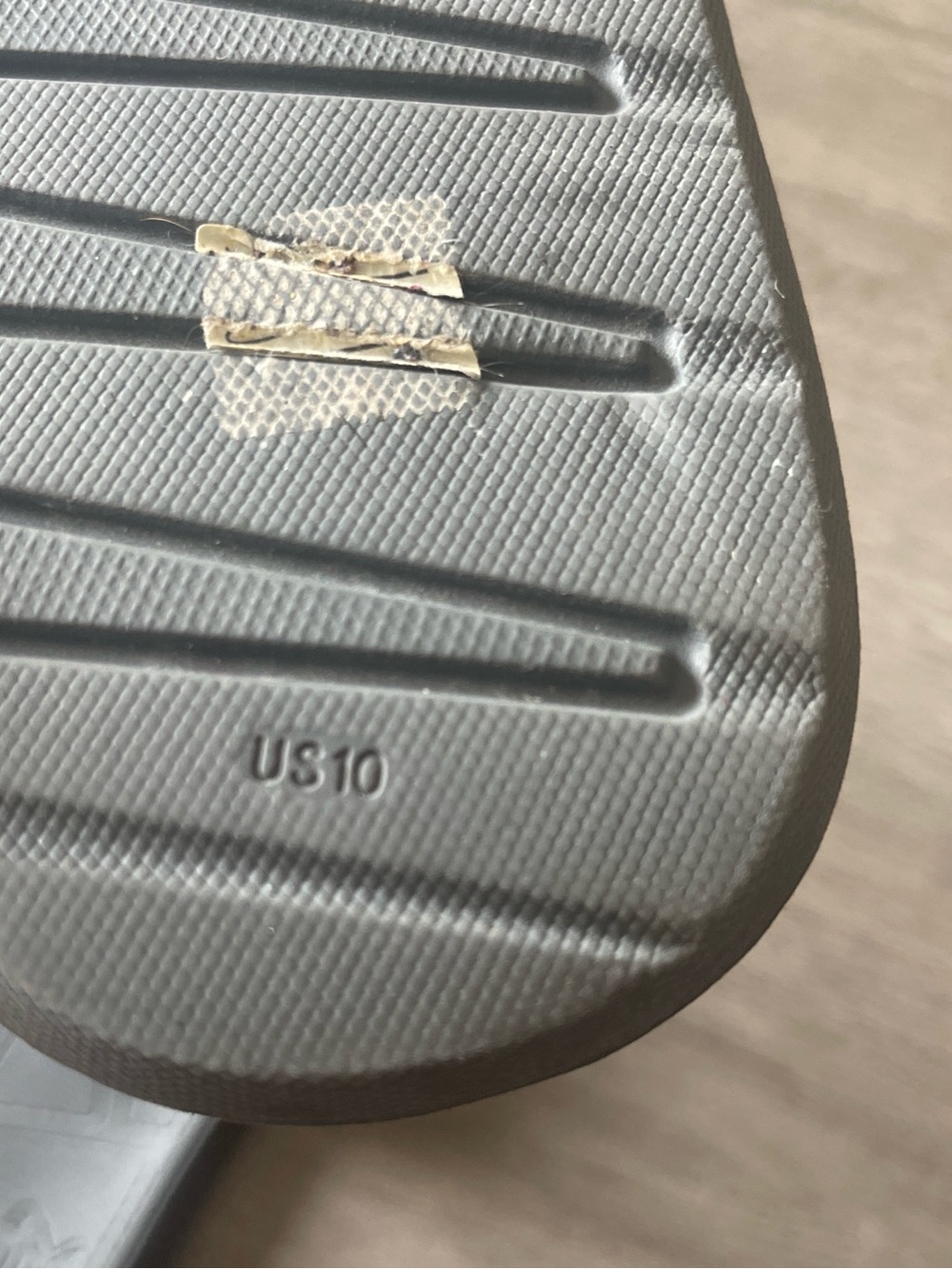 Puma Light Gray Slides with Blue Accent - Picture 2 of 4